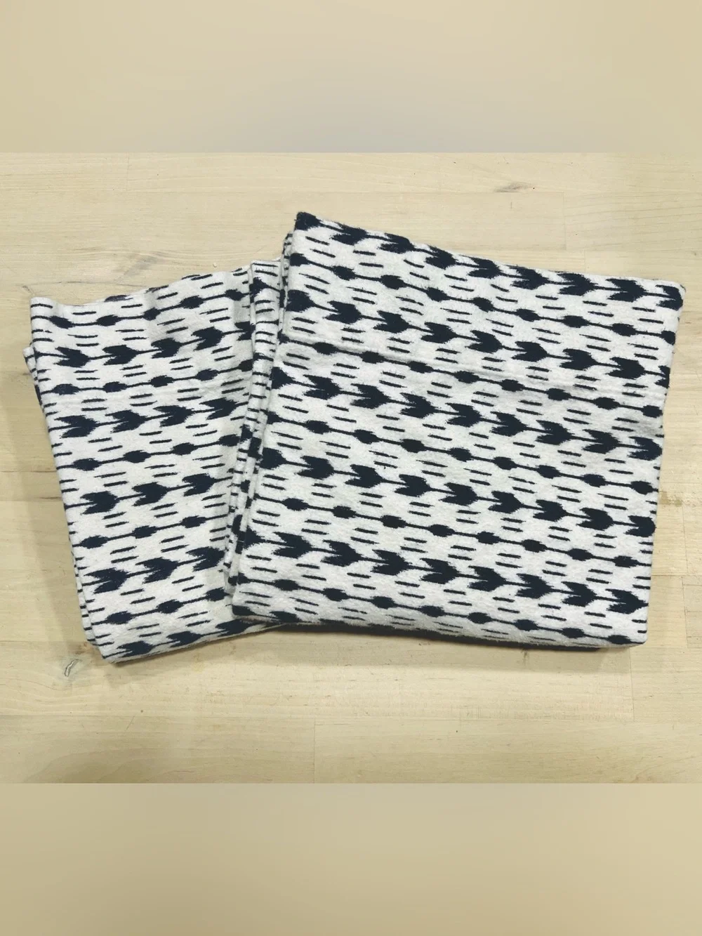 Threshold Ikat Navy Blue & White Patterned Flannel Pillowcases